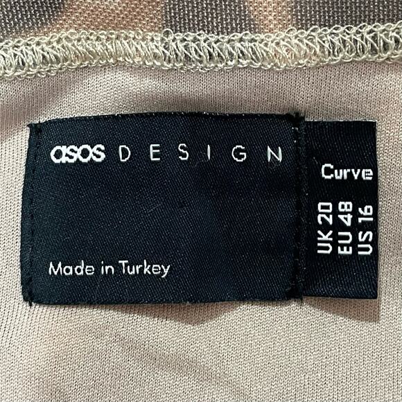 ASOS Design Curve Sleeveless Ruched Mesh Mini Dress - Leopard Print-multi -US 16 - Picture 12 of 16